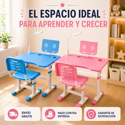 🌈🪑 Mesa Infantil Ajustable – El Rincón de Estudio que Aman