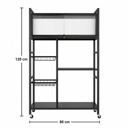 🍽️🔧 Estantería Organizadora para Cocina con Tapa 🖤✨