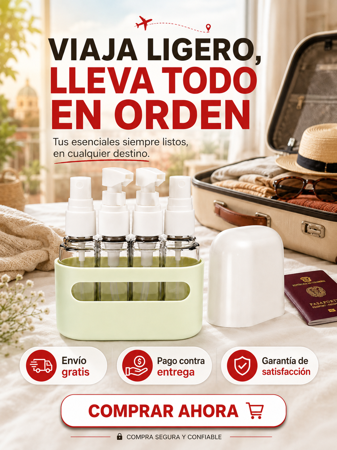 💧✨ Todo lo que Necesitas en Miniatura | Set Recipientes Portátiles 50ml