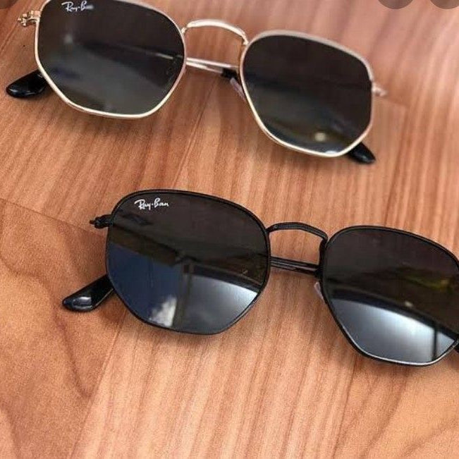 Gafas de sol lente hexagonal